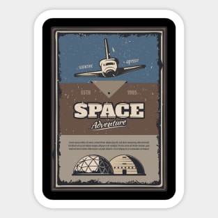 space t shirt Sticker